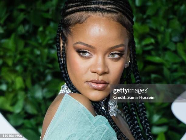 Rihanna arrives at The Fashion Awards 2019 held at Royal Albert Hall on December 02, 2019 in London, England.