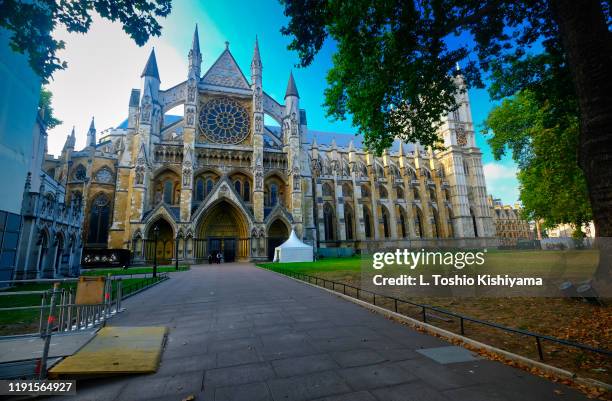 westminster abbey in london, england - abadia de westminster - fotografias e filmes do acervo