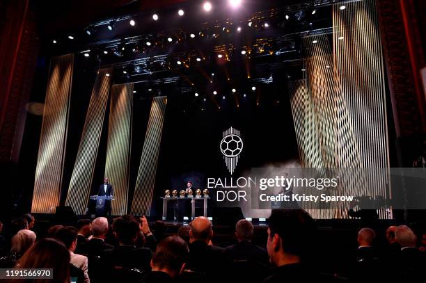 General view of atmosphere during the Ballon D'Or Ceremony at Theatre Du Chatelet on December 02, 2019 in Paris, France.