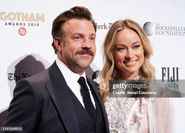 Jason Sudeikis and Olivia Wilde attend the IFP's 29th Annual Gotham Independent Film Awards at Cipriani Wall Street on December 02, 2019 in New York...