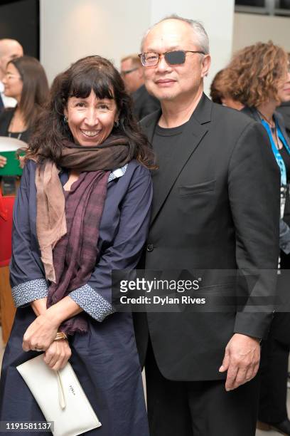 Lisa Leone and Mel Chin attend as National Foundation hosts a private dinner in The Jewel Box in celebration of Miami Art Week on December 02, 2019...