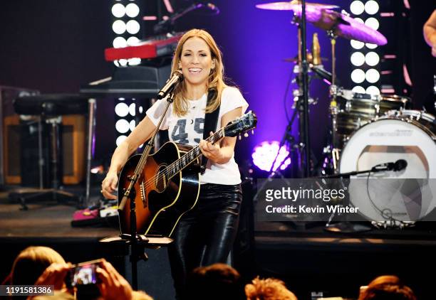 Sheryl Crow performs onstage during iHeartRadio LIVE With Sheryl Crow at iHeartRadio Theater on December 02, 2019 in Burbank, California.