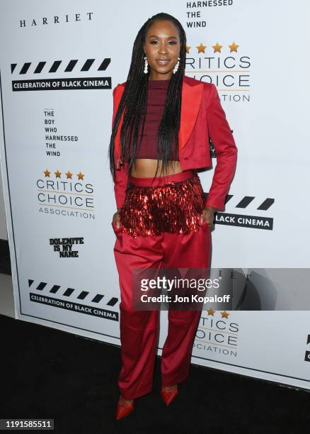 Sydelle Noel attends The Critics Choice Association Presents Celebration Of Black Cinema at Landmark Annex on December 02, 2019 in Los Angeles,...