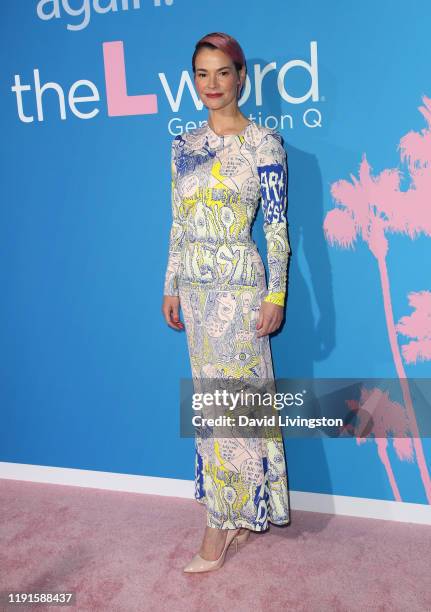 Leisha Hailey attends the premiere of Showtime's "The L Word: Generation Q" at Regal LA Live on December 02, 2019 in Los Angeles, California.