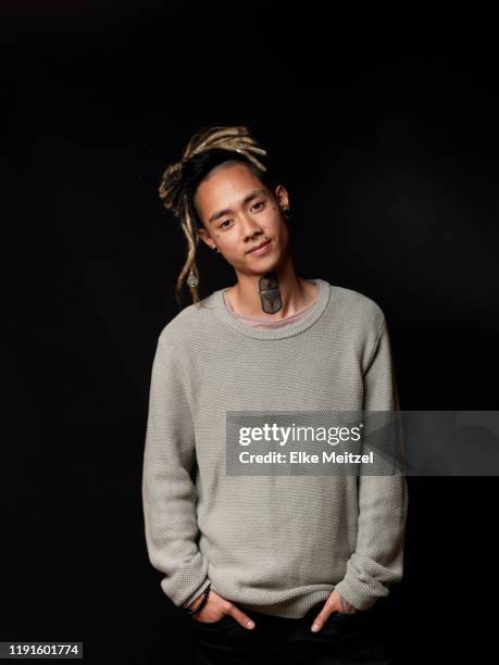 portrait of alternative looking young man - self defeat stock pictures, royalty-free photos & images
