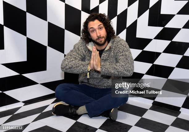 Alexander Morales attends the VIP opening night for the Dumpling & Associates pop-up art exhibition at ROW DTLA on December 02, 2019 in Los Angeles,...