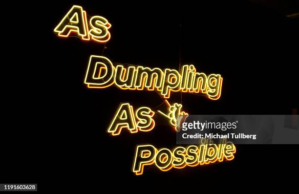 Art piece at the VIP opening night for the Dumpling & Associates pop-up art exhibition at ROW DTLA on December 02, 2019 in Los Angeles, California.