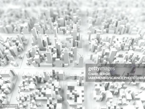 aerial view of city, illustration - town点のイラスト素材／クリップアート素材／マンガ素材／アイコン素材