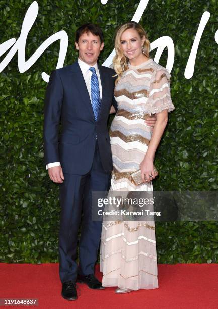 Lady Sofia Wellesley and James Blunt attend The Fashion Awards 2019 at the Royal Albert Hall on December 02, 2019 in London, England.