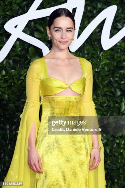 Emilia Clarke arrives at The Fashion Awards 2019 held at Royal Albert Hall on December 02, 2019 in London, England.