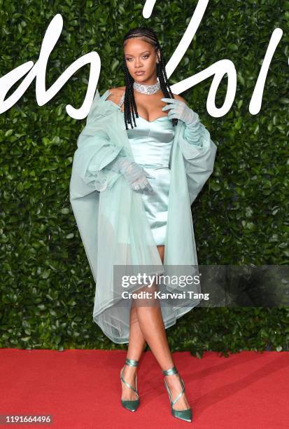 Rihanna attends The Fashion Awards 2019 at the Royal Albert Hall on December 02, 2019 in London, England.