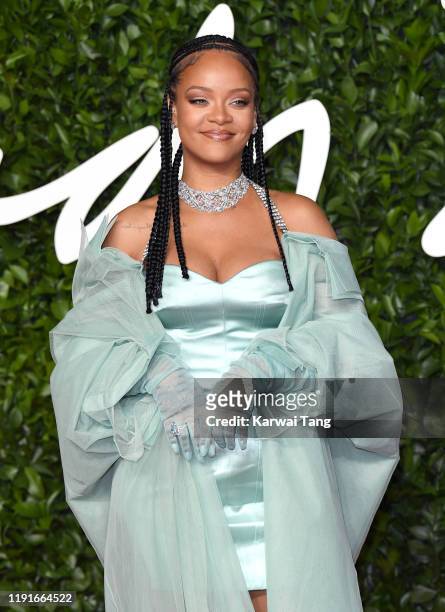 Rihanna attends The Fashion Awards 2019 at the Royal Albert Hall on December 02, 2019 in London, England.