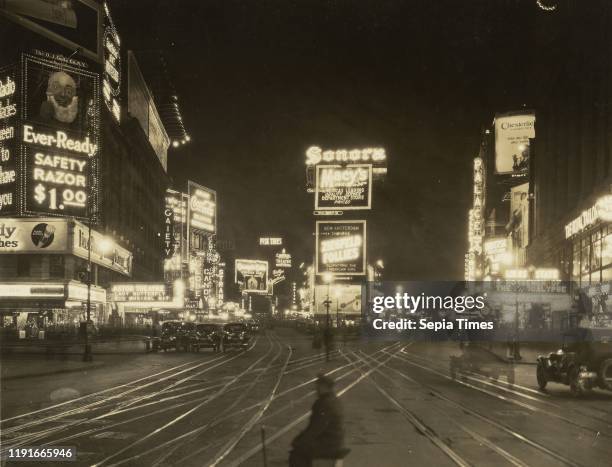 Night View of Broadway looking North from 45th Street, Unknown maker, American, New York Edison Co. Photographic Bureau , New York, New York, United...