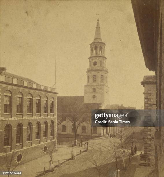 St. Michael's Church, Charleston, South Carolina, from north, George N. Barnard , about 1875, Albumen silver print