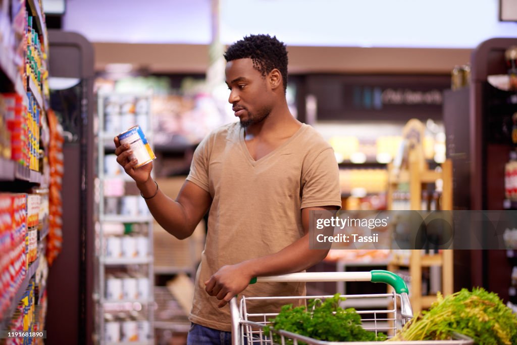 He always reads the labels to make more informed decisions