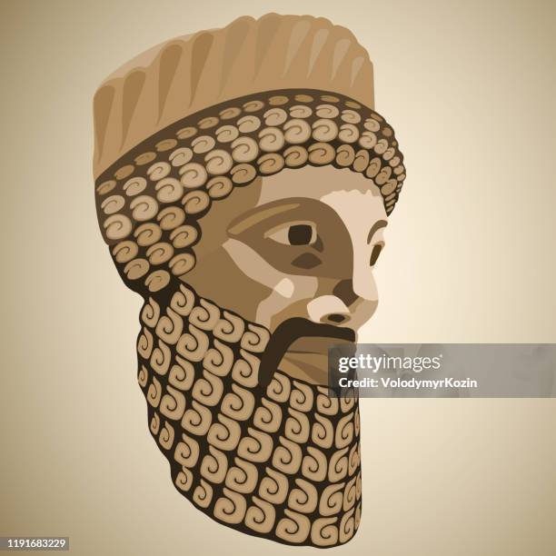 古代國王的向量肖像 - babylonia 幅插畫檔、美工圖案、卡通及圖標