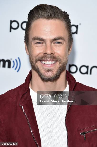 Derek Hough visits SiriusXM Studios on December 03, 2019 in New York City.