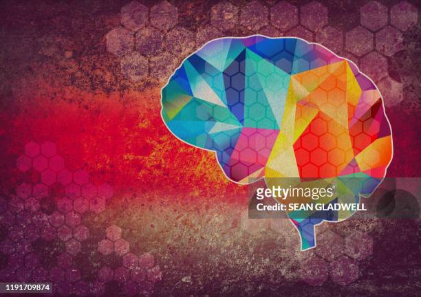 graphic brain illustration - color image illustrations stock pictures, royalty-free photos & images