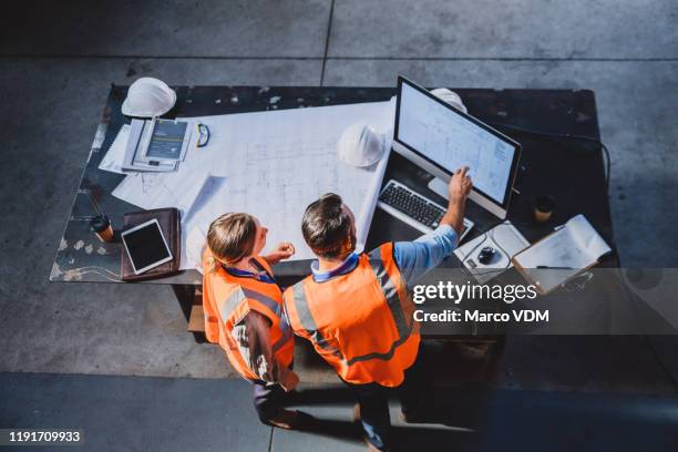 what's on paper must be the same on screen - civil engineer stock pictures, royalty-free photos & images