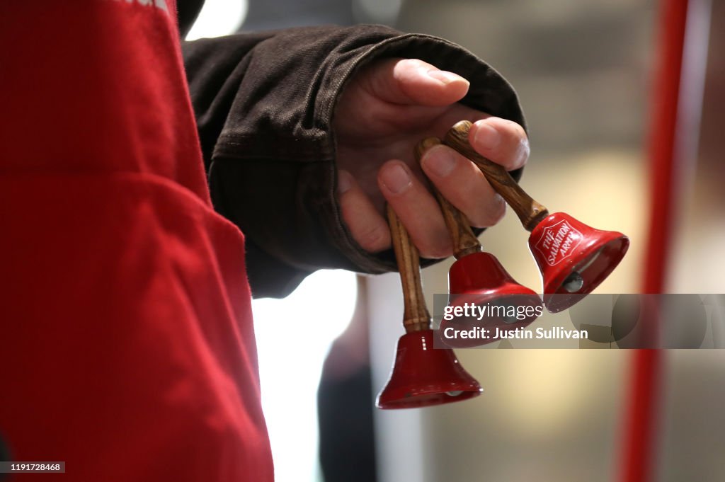 Salvation Army In San Francisco Launches Annual Red Kettle For Holiday Donations