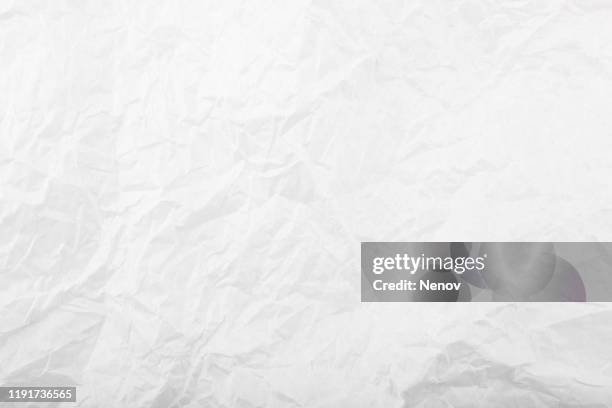 texture of crumpled white paper - blatt papier stock-fotos und bilder