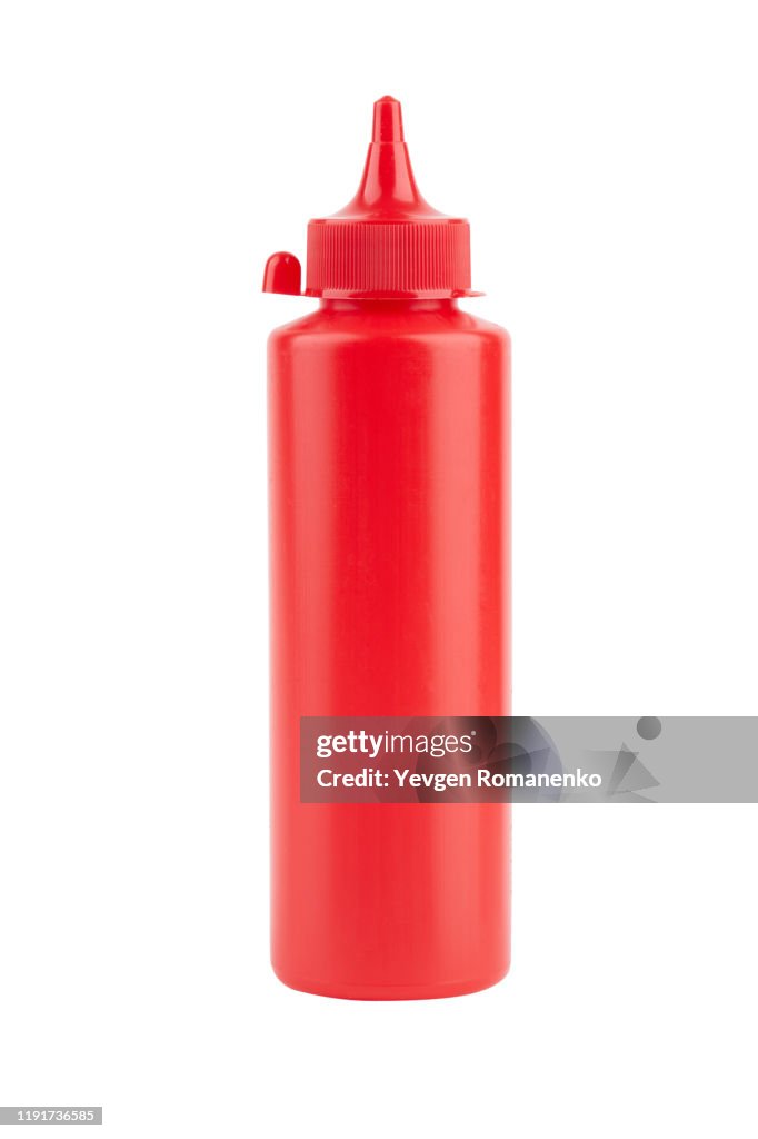Ketchup bottle isolated on a white background