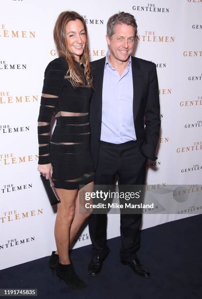 Anna Elisabet Eberstein and Hugh Grant attend "The Gentleman" Special Screening at The Curzon Mayfair on December 03, 2019 in London, England.