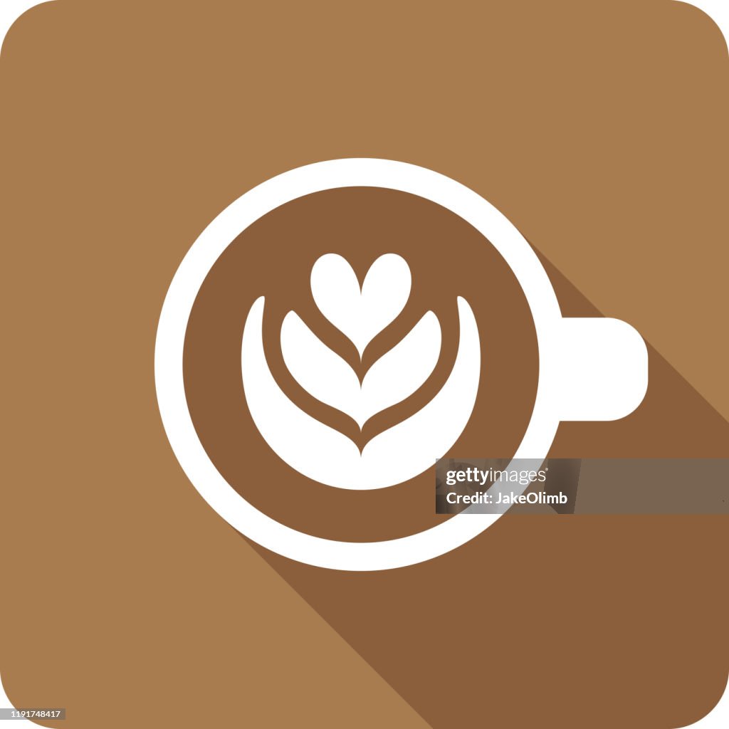Latte Icon Silhouette