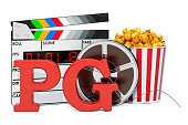 PG Guidance Suggested, film rating system concept. 3D rendering isolated on white background