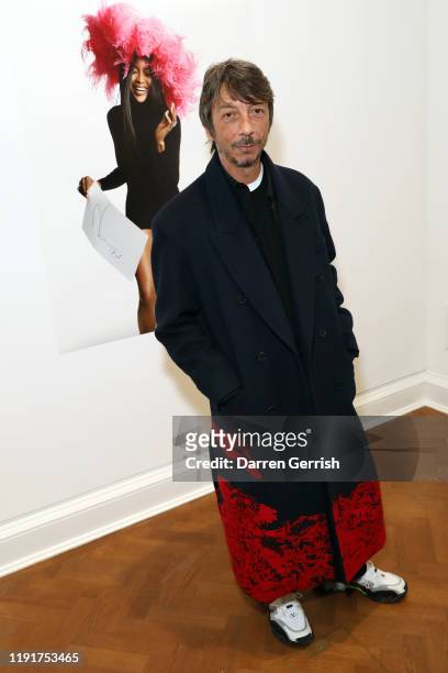 Pierpaolo Piccioli attends A Magazine curated by Pierpaolo Piccioli launch cocktail at Galerie Thaddaeus Ropac on December 03, 2019 in London,...