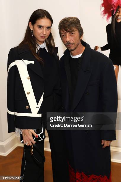 Viola Arrivabene and Pierpaolo Piccioli attend A Magazine curated by Pierpaolo Piccioli launch cocktail at Galerie Thaddaeus Ropac on December 03,...