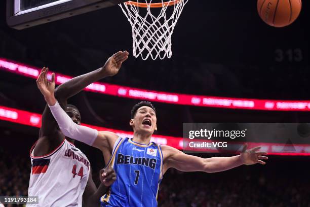 Jeremy Lin of Beijing Ducks in action during 2019/2020 Chinese Basketball Association League 13th round match between Guangzhou Loong Lions and...