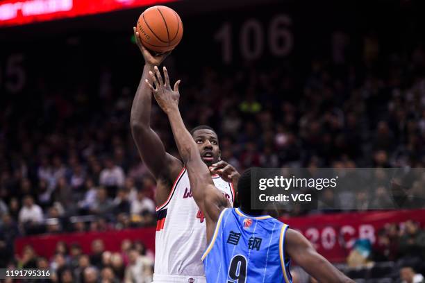 Andrew Nicholson of Guangzhou Loong Lions in action during 2019/2020 Chinese Basketball Association League 13th round match between Guangzhou Loong...