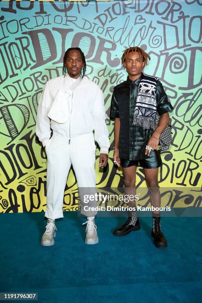 Pusha T and Kailand Morris attend the Dior Men's Fall 2020 Runway Show on December 03, 2019 in Miami, Florida.