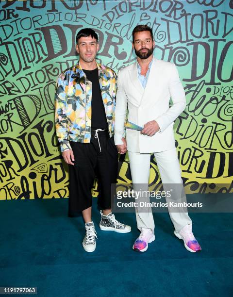 Jwan Yosef and Ricky Martin attend the Dior Men's Fall 2020 Runway Show on December 03, 2019 in Miami, Florida.