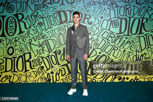 Hero Fiennes Tiffin attends the Dior Men's Fall 2020 Runway Show on December 03, 2019 in Miami, Florida.