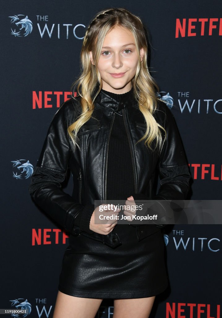 Alyvia Alyn Lind attends the photocall for Netflix's "The Witcher