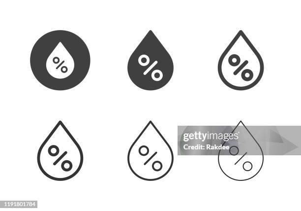 relative humidity icons - multi series - humidity stock illustrations