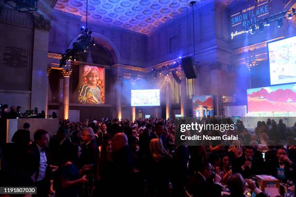 View of the 15th Annual UNICEF Snowflake Ball 2019 at Cipriani Wall Street on December 03, 2019 in New York City.