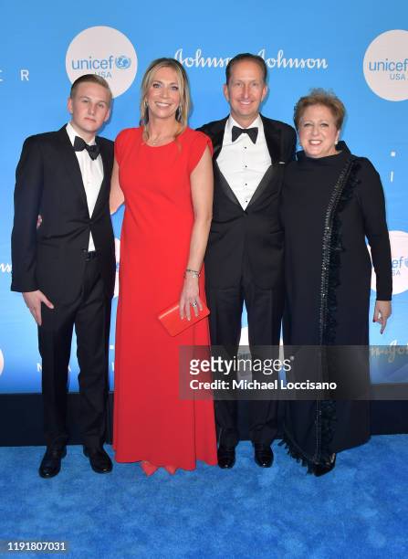 Antonie Steenbergen, Marjolein Steenbergen, Ewout Steenbergen, and Caryl M. Stern at the 15th Annual UNICEF Snowflake Ball 2019 at 60 Wall Street...