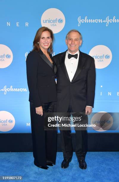 Deborah Lamm and Peter Lamm at the 15th Annual UNICEF Snowflake Ball 2019 at 60 Wall Street Atrium on December 03, 2019 in New York City.