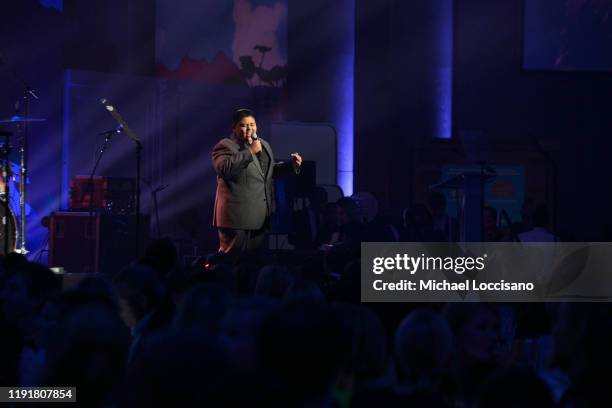 Luke Islam performs on stage during the 15th Annual UNICEF Snowflake Ball 2019 at Cipriani Wall Street on December 03, 2019 in New York City.