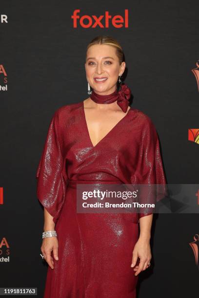 Asher Keddie attends the 2019 AACTA Awards Presented by Foxtel at The Star on December 04, 2019 in Sydney, Australia.