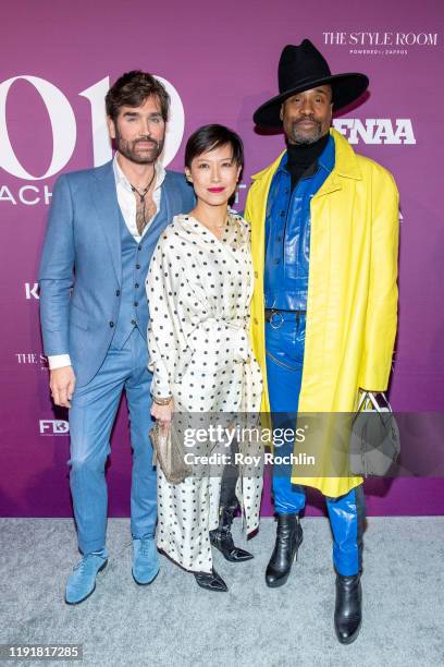 Michael Atmore, Sandra Choi and Billy Porter attend the 2019 FN Achievement Awards at IAC Building on December 03, 2019 in New York City.