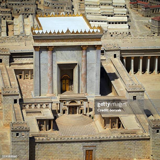 sagrada do holies, jerusalém modelo - templo de jerusalém imagens e fotografias de stock