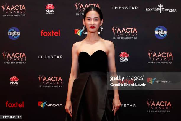 JingJing Qu attends the 2019 AACTA Awards Presented by Foxtel at The Star on December 04, 2019 in Sydney, Australia.