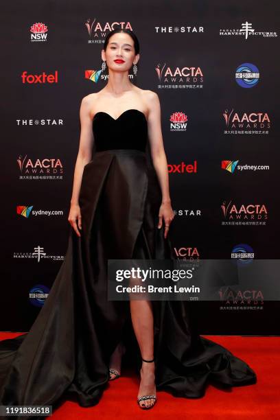 JingJing Qu attends the 2019 AACTA Awards Presented by Foxtel at The Star on December 04, 2019 in Sydney, Australia.