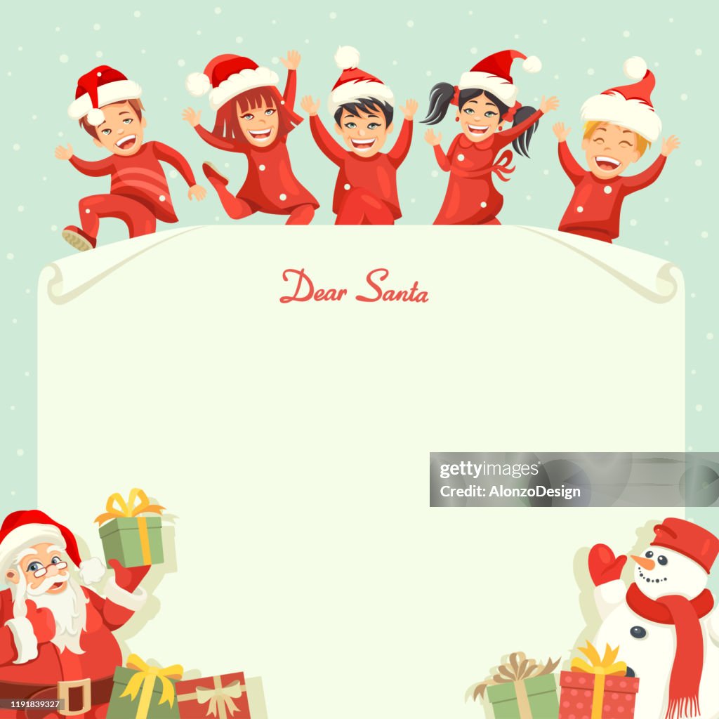 Lieber Weihnachtsmann. Weihnachts-Wunschliste.
