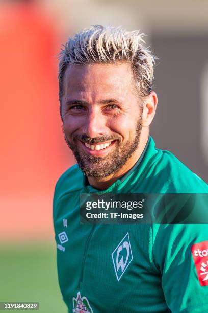 Claudio Pizarro of SV Werder Bremen looks on during the SV Werder Bremen winter training camp on January 04, 2020 in Mallorca, Spain.