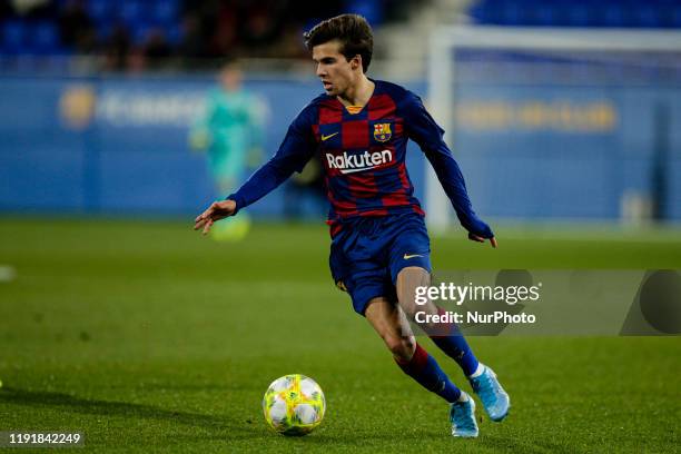 Riqui Puig of FC Barcelona B during La Liga match between FC Barcelona B and RCD Espanyol B at Johan Cruyff Stadium on January 04, 2020 in Barcelona,...